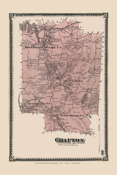 Grafton Town, Massachusetts 1870 Old Map Reprint - Worcester Co. Atlas 82a