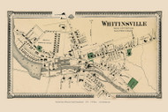 Whitinsville, Massachusetts 1870 Old Map Reprint - Worcester Co. Atlas 84a