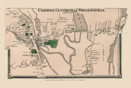Uxbridge Village, Massachusetts 1870 Old Map Reprint - Worcester Co. Atlas 96a