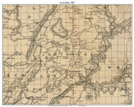 Lewisburg, West Virginia 1887 Old Town Map Custom Print - Greenbrier Co.