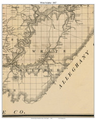 White Sulphur, West Virginia 1887 Old Town Map Custom Print - Greenbrier Co.