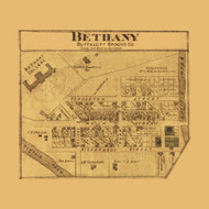 Bethany, Buffalo, West Virginia 1871 Old Town Map Custom Print - Brooke Co.