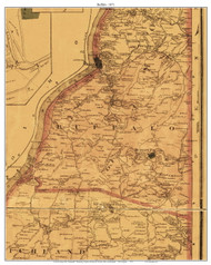 Buffalo, West Virginia 1871 Old Town Map Custom Print - Brooke Co.
