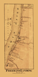 Freemans Landing, Butler, West Virginia 1871 Old Town Map Custom Print - Hancock Co.