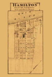 Hamilton, Grant, West Virginia 1871 Old Town Map Custom Print - Hancock Co.