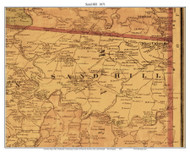 Sand Hill, West Virginia 1871 Old Town Map Custom Print - Marshall Co.