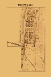 Benwood, Union, West Virginia 1871 Old Town Map Custom Print - Marshall Co.