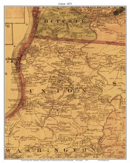 Union, West Virginia 1871 Old Town Map Custom Print - Marshall Co.