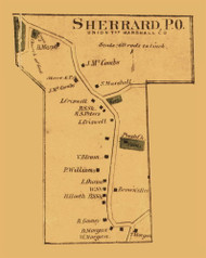 Sherrard, Union, West Virginia 1871 Old Town Map Custom Print - Marshall Co.