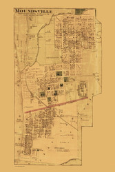 Moundsville, Washington, West Virginia 1871 Old Town Map Custom Print - Marshall Co.