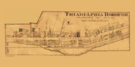 Triadelphia Borough, West Virginia 1871 Old Town Map Custom Print - Ohio Co.