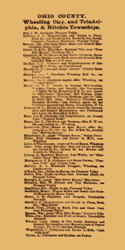 Ohio County Business Directory, West Virginia 1871 Old Town Map Custom Print - Northern Panhandle