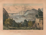 View from Fort Putnam - West Point - Version B - No Person - Hudson River View Reprint