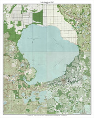 Lake Apopka 1962 - Custom USGS Old Topo Map - Florida