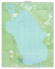 Lake George 1970 - Custom USGS Old Topo Map - Florida