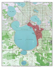 Lake Jackson 1952 - Custom USGS Old Topo Map - Florida