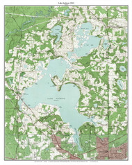 Lake Jackson 1963 - Custom USGS Old Topo Map - Florida