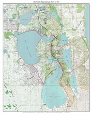 Lake June In Winter 1952 - Custom USGS Old Topo Map - Florida