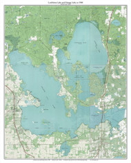 Lochloosa Lake and Orange Lake 1968 - Custom USGS Old Topo Map - Florida