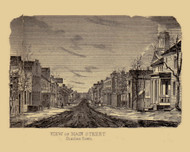 Main Street View, Charlestown, West Virginia 1852 Old Town Map Custom Print - Jefferson Co.