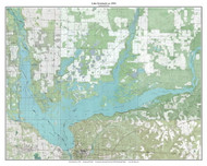 Lake Seminole 1994 - Custom USGS Old Topo Map - Georgia Lakes