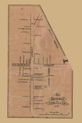 Abingdon Village, Maryland 1858 Old Town Map Custom Print - Harford Co.
