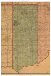 Cedar Creek, Indiana 1874 Old Town Map Custom Print - Lake Co.
