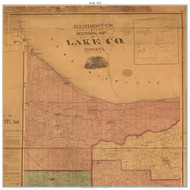 North, Indiana 1874 Old Town Map Custom Print - Lake Co.