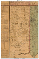 West Creek, Indiana 1874 Old Town Map Custom Print - Lake Co.