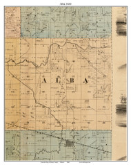 Alba Illinois 1901 - Old Town Map Custom Print - Henry Co.