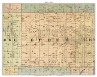 Burns Illinois 1901 - Old Town Map Custom Print - Henry Co.