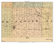 Clover Illinois 1901 - Old Town Map Custom Print - Henry Co.