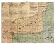 Hanna Illinois 1860 - Old Town Map Custom Print - Henry Co.