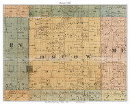 Oscow (now spelled Osco) Illinois 1860 - Old Town Map Custom Print - Henry Co.