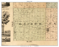 Oxford Illinois 1860 - Old Town Map Custom Print - Henry Co.
