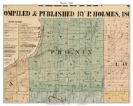 Phoenix Illinois 1860 - Old Town Map Custom Print - Henry Co.