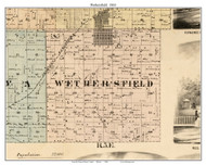 Wethersfield Illinois 1860 - Old Town Map Custom Print - Henry Co.