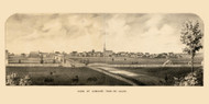 View of Kewanee Illinois 1860 - Old Town Map Custom Print - Henry Co.