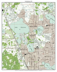 Lake Fairview 1956 - Custom USGS Old Topo Map - Florida