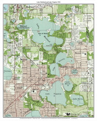 Lake Maitland 1956 - Custom USGS Old Topo Map - Florida