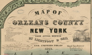 Title of Source Map - Orleans County, New York 1852 Old Town Map Custom Print - Orleans Co. - NOT FOR SALE