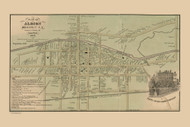 Albion Village Plan, New York 1852 Old Town Map Custom Print - Orleans Co.