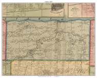 Carlton, New York 1852 Old Town Map Custom Print - Orleans Co.