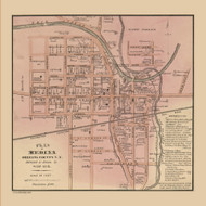 Medina Village Plan, New York 1852 Old Town Map Custom Print - Orleans Co.