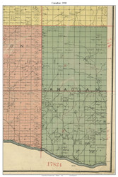 Canadian, Oklahoma 1900 Old Town Map Custom Print - Cleveland Co.