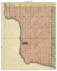 Lexington, Oklahoma 1900 Old Town Map Custom Print - Cleveland Co.