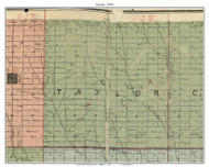 Taylor, Oklahoma 1900 Old Town Map Custom Print - Cleveland Co.