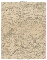 Blooming Grove, New York 1851 Old Town Map Custom Print - Orange Co.