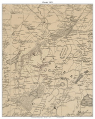 Chester, New York 1851 Old Town Map Custom Print - Orange Co.