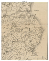 Cornwall, New York 1851 Old Town Map Custom Print - Orange Co.
